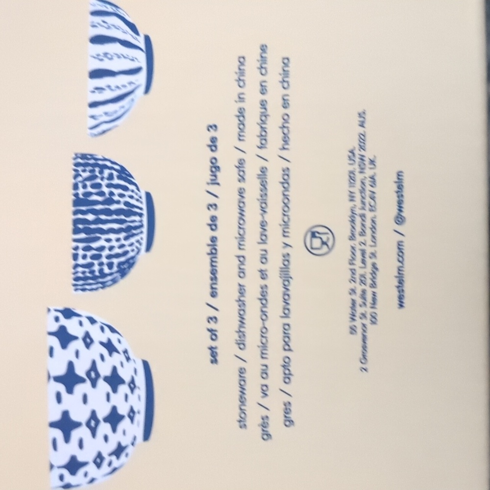 West Elm Indigo Tie Dye Bowl Set - Picture 4 of 4